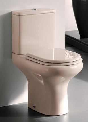 Комплект compact rak ceramics (унитаз бачок крышка авс) розовый trn