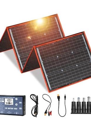 Раскладная солнечная панель 160вт (2xusb 1хtype) 20в-выход зарядка повербанк