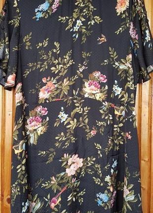 Платье миди h&m в цветочный принт.9 фото