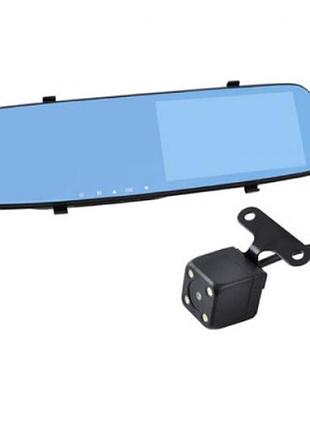 Автомобільний відеореєстратор дзеркало l-9003 4,3" touch screen 2 камери 1080p full hd