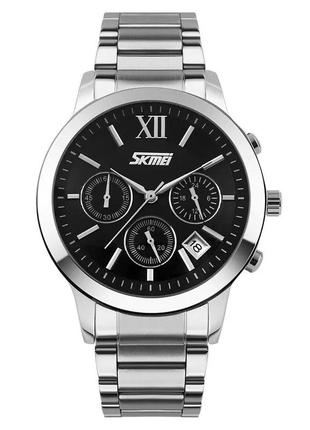 Чоловічий наручний годинник skmei tandem 9097 чорний