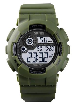 Мужские наручные спортивные часы skmei 1583 зеленый с белым стильные наручные часы для мужчин
