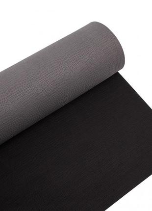 Коврик ivn для йоги и фитнеса серо-черный 1850х550х5мм eva йога мат фитнесный коврик