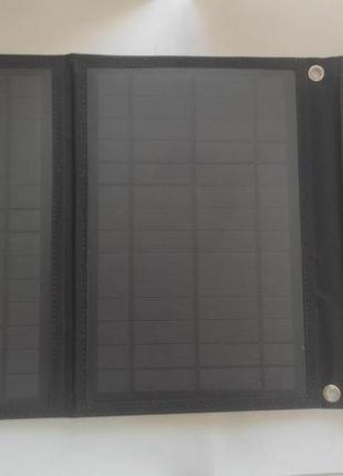 Складаний сонячний зарядний пристрій solar panel 14 w 2xusb вихід сонячна панель (чорний)