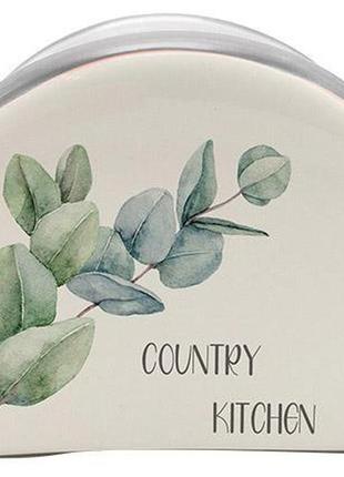 Салфетница керамическая sweet home "флора" 10х7см trnk