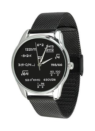 Часы ziz математика на металлическом браслете оригинальные наручные часы