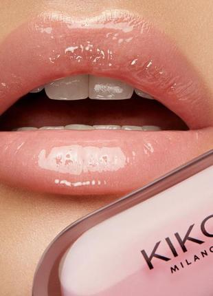 Блиск для губ kiko milano 3d hydra lipgloss (01 clear)3 фото