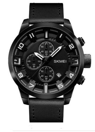 Мужские наручные классические часы skmei 1309 черный стильные наручные часы для мужчин