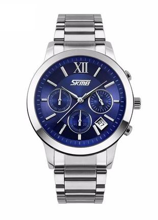 Чоловічий наручний годинник skmei tandem 9097 синій