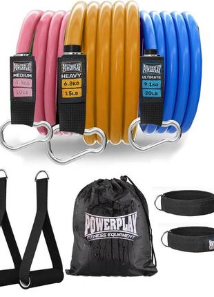 Набор трубчатых эспандеров powerplay pp-4101 expander tube set 3шт. (до 18,2 кг.) trn