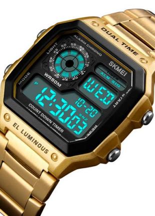 Чоловічий годинник skmei 1335 ripple gold