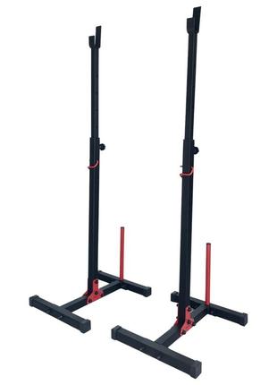 Стійки під штангу wcg rg-400 з тримачами для млинців тренажерні стійки