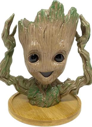 Горщик для квітів і канцелярії грут groot g4 + кругла підставка-підставка горщик квітковий