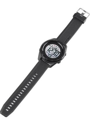 Чоловічий спортивний годинник skmei 1638 (чорний з білим циферблатом)