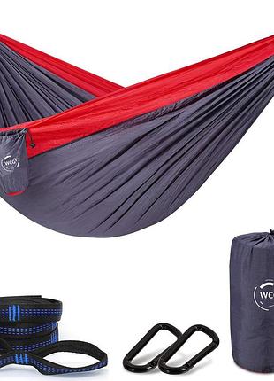 Нейлоновий гамак touring червоний з чорним xxl 300х200 wcg