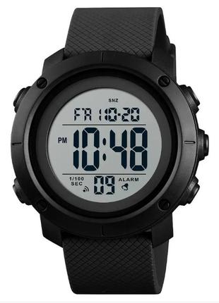 Мужские спортивные часы skmei 1426 черный с белым циферблатом стильные наручные часы для мужчин