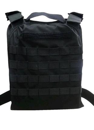 Плитоноска тактическая со стропами molle под плиты 25х30 со смягчающими подушками (черный) trn