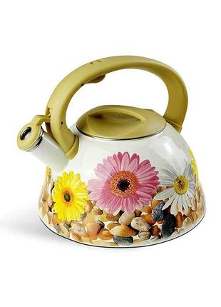 Чайник зі свистком edenberg flowers 2 eb-1747-2 3 л