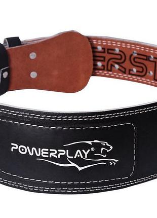Пояс для важкої атлетики powerplay 5085 чорно-коричневий l атлетический пояс
