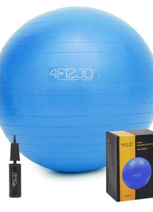 М'яч для фітнесу (фітбол) 4fizjo 65 см anti-burst 4fj0030 blue trn