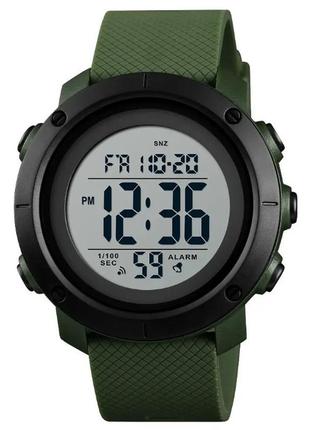 Мужские спортивные часы skmei 1426 зеленый с белым циферблатом стильные наручные часы для мужчин