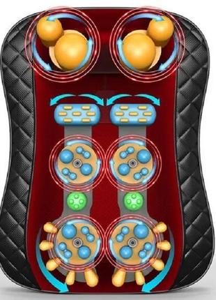 Масажна подушка для спини 97z з пультом (розминаючий масаж, шиацу, прогрів) чорний