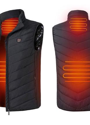 Мужской жилет с подогревом usb для кемпинга и рыбалки (черный) s trnk