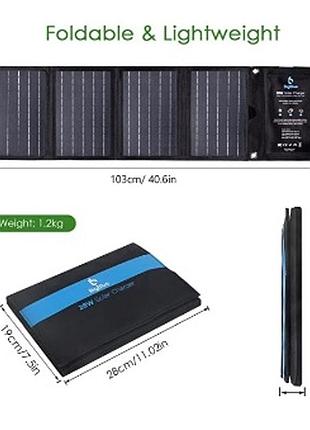 Солнечная панель solar panel b401 28w + 2xusb зарядное устройство зарядка повербанк 2