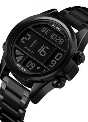 Наручний чоловічий годинник skmei 1448 indigo чорний