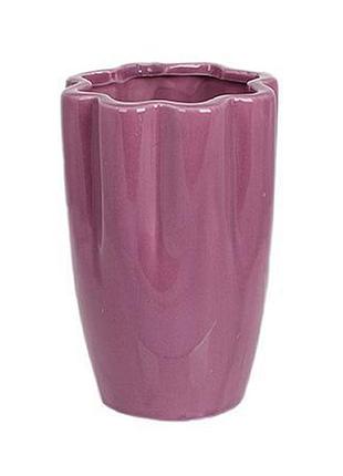 Ваза фарфоровая stone flower "фиори" ø9х13см, темно-розовый красивая ваза для цветов