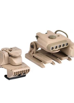 Тактический фонарь airsoft wadsn gen 3 на шлем (койот) trnk