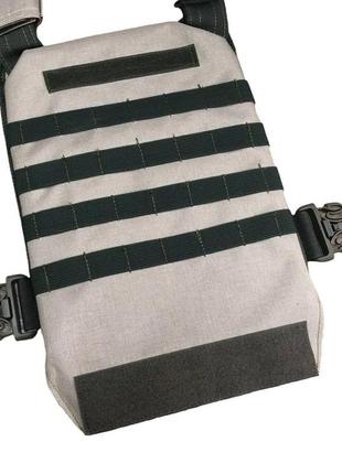 Плитоноска тактическая со стропами molle под плиты 25х30 со смягчающими подушками (серый) trn