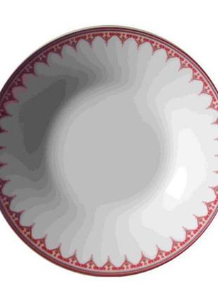 Набір 6 супових тарілок "вишиванка червоний ромб" ø 20.5 см trnk