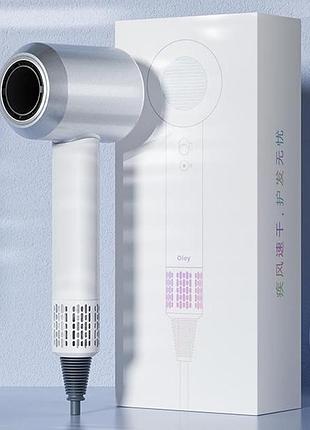 Високошвидкісний фен oley 900 вт (2 насадки) білий trnk