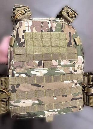 Тактическая плитоноска жилет syq с быстрым сбросом (без плит) камуфляж trn