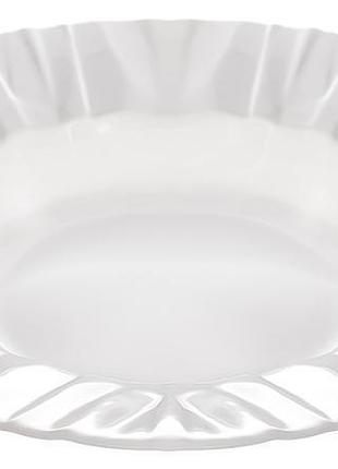 Набір 3 супових тарілок "white city" ø21 см, біла порцеляна trnk