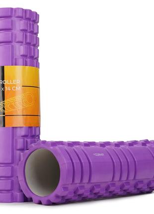 Масажний ролик cornix eva 45 x 14 см (валик, роллер) xr-0042 violet спортивник роликовый массажер