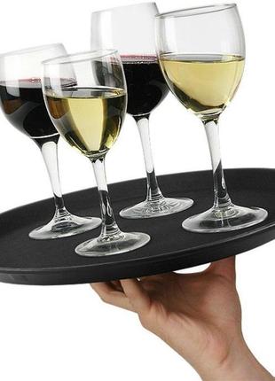 Поднос официанта anti-slip круглый ø36см с антискользящим покрытием trnk