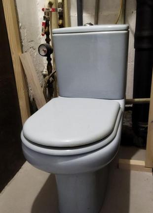 Комплект compact rak ceramics (унитаз бачок крышка авс) голубой trn