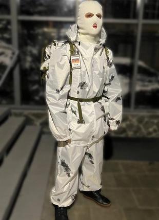 Маскировочный костюм зима (универсальный размер) белый trn