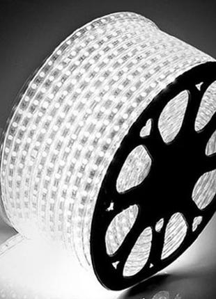 Світлодіодна стрічка led 100м 220v дюралайт біла