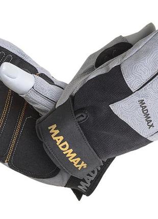 Рукавиці для фітнесу madmax mfg-871 damasteel grey/black xxl фітнесні рукавички