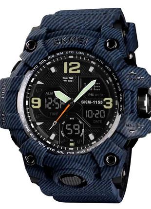 Мужские наручные часы skmei hamlet 1155 синий джинс стильные наручные часы для мужчин