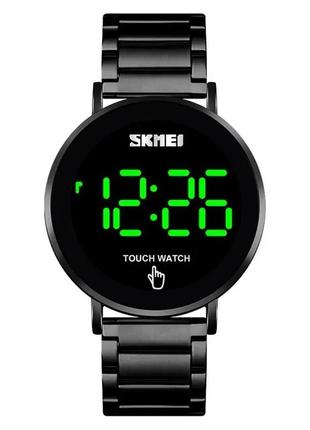 Наручний чоловічий годинник skmei light 1550 (чорний) стильний наручний годинник для чоловіків