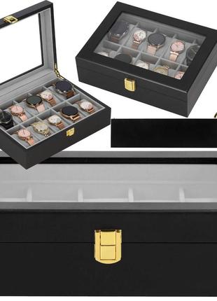 Ящик (органайзер) для хранения часов springos 26.5 x 20 x 8 см ha1066 trn