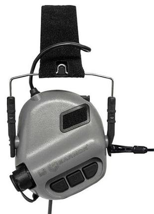 Тактические активные наушники earmor м32 fg серый наушники для военных