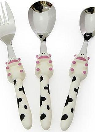 Набір дитячих столових приборів fissman "корова" 3 предмети trnk