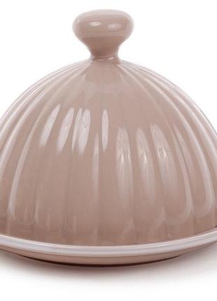 Маслянка керамічна "артеміда" кругла ø14 см, бежева trnk