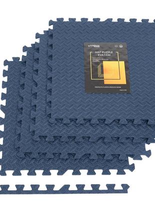 Мат-пазл (ласточкин хвост) cornix mat puzzle eva 120 x 120 x 1 cм xr-0239 navy blue trn