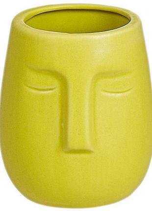 Ваза порцелянова "illusion обличчя" ø9х10 см, грушевий матовий красивий ваза для квітів